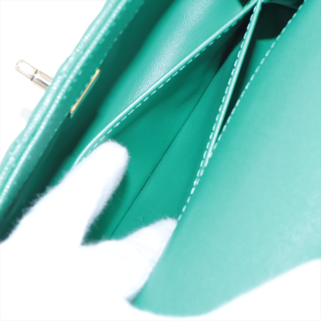 Second hand Chanel Coco Small Caviar Leather Top-handle Shoulder Bag Green - Tabita Bags