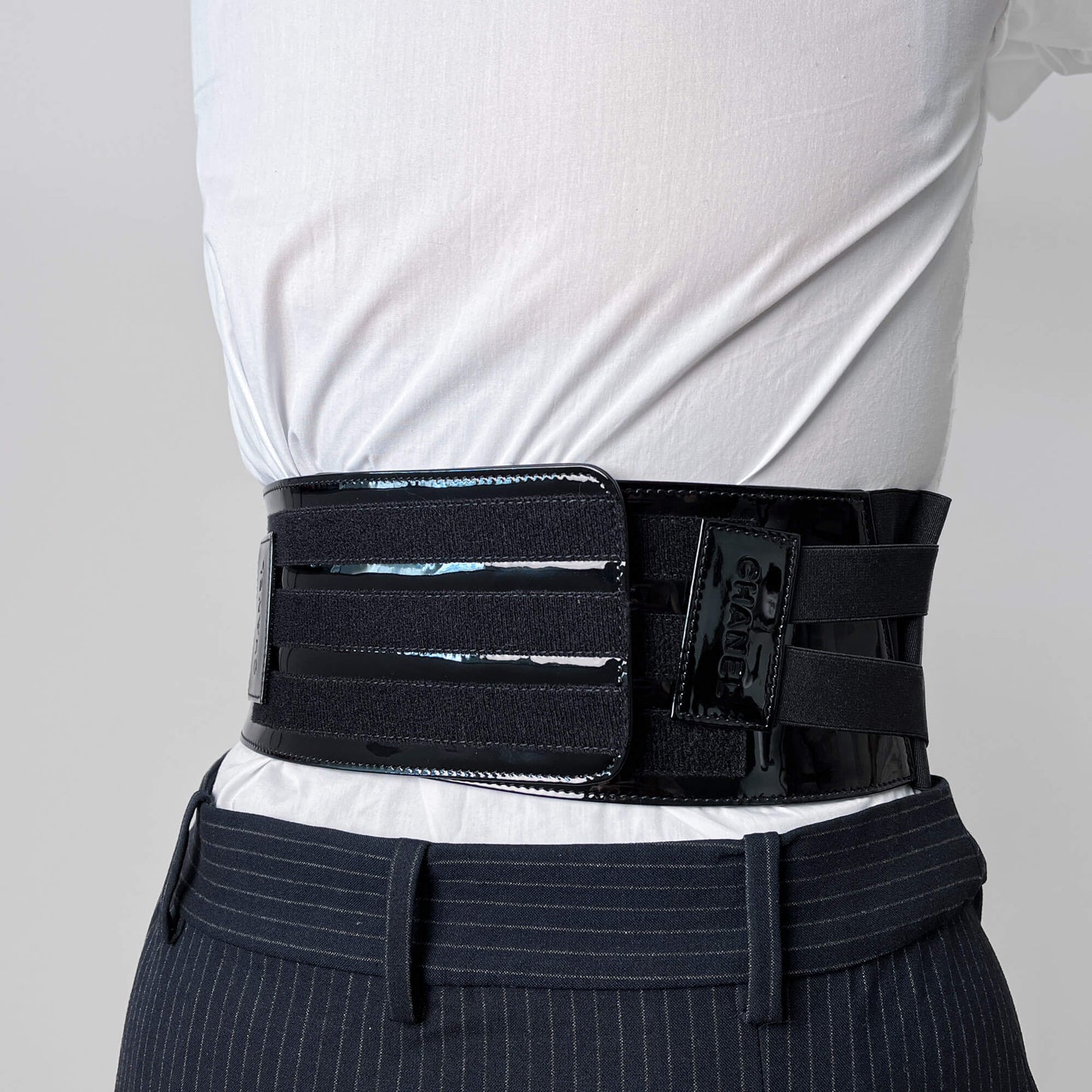 Second hand Chanel Corset Belt Patent Leather S Black - Tabita Bags