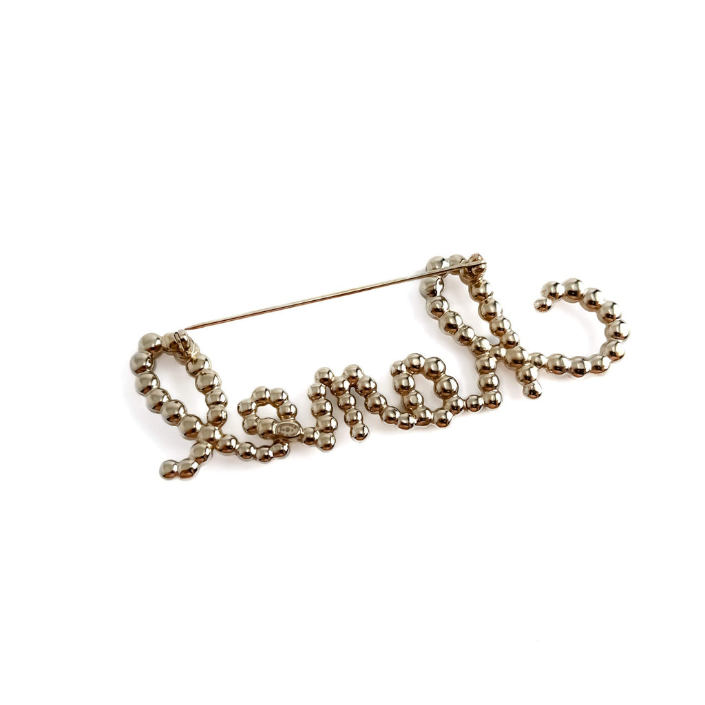 Second hand Chanel Crystal Pearls Metal & Faux Pearls Brooch Gold - Tabita Bags