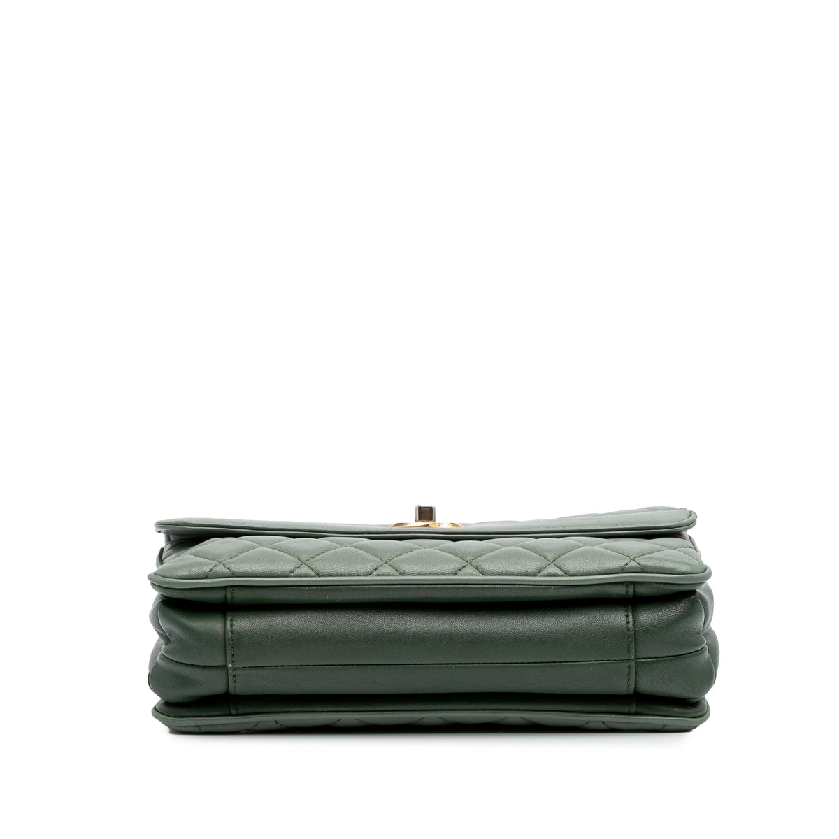 Second hand Chanel Daily Companion Medium Quilted Lambskin Leather Flap Shoulder Bag Green - Tabita Bags