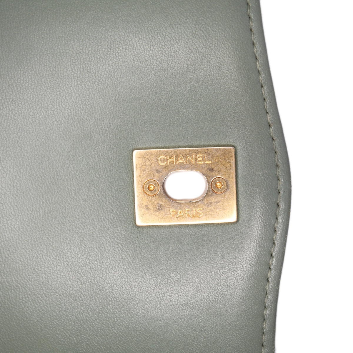 Second hand Chanel Daily Companion Medium Quilted Lambskin Leather Flap Shoulder Bag Green - Tabita Bags