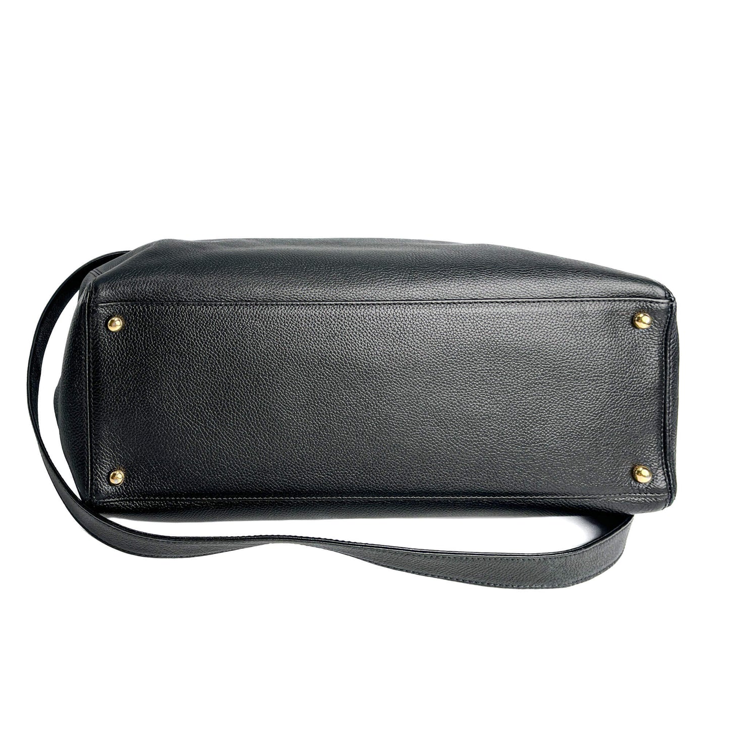 Second hand Chanel Executive Cerf Leather Tote Shoulder Bag Black - Tabita Bags