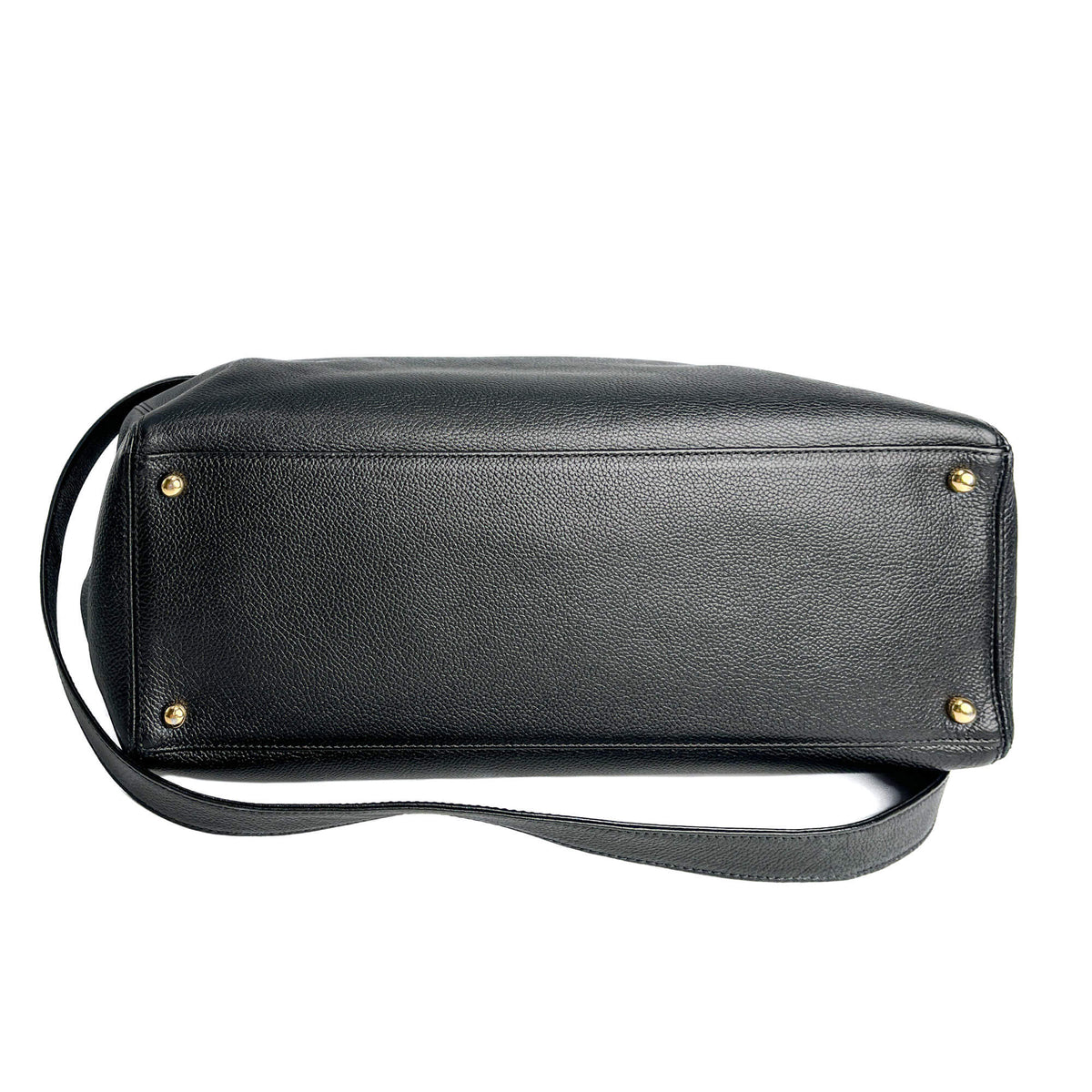 Second hand Chanel Executive Cerf Leather Tote Shoulder Bag Black - Tabita Bags