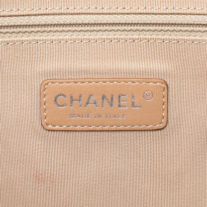 Second hand Chanel Expandable Tote Caviar Leather Matelassè Shoulder Bag Blue - Tabita Bags