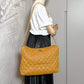 Second hand Chanel French Riviera Quilted Caviar Leather 2-Ways Hobo Bag Yellow - Tabita Bags