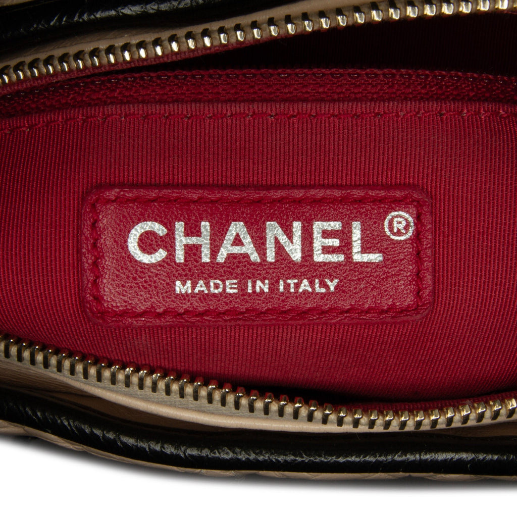Second hand Chanel Gabrielle Medium Lambskin Leather Matelassè Shoulder Bag Brown - Tabita Bags