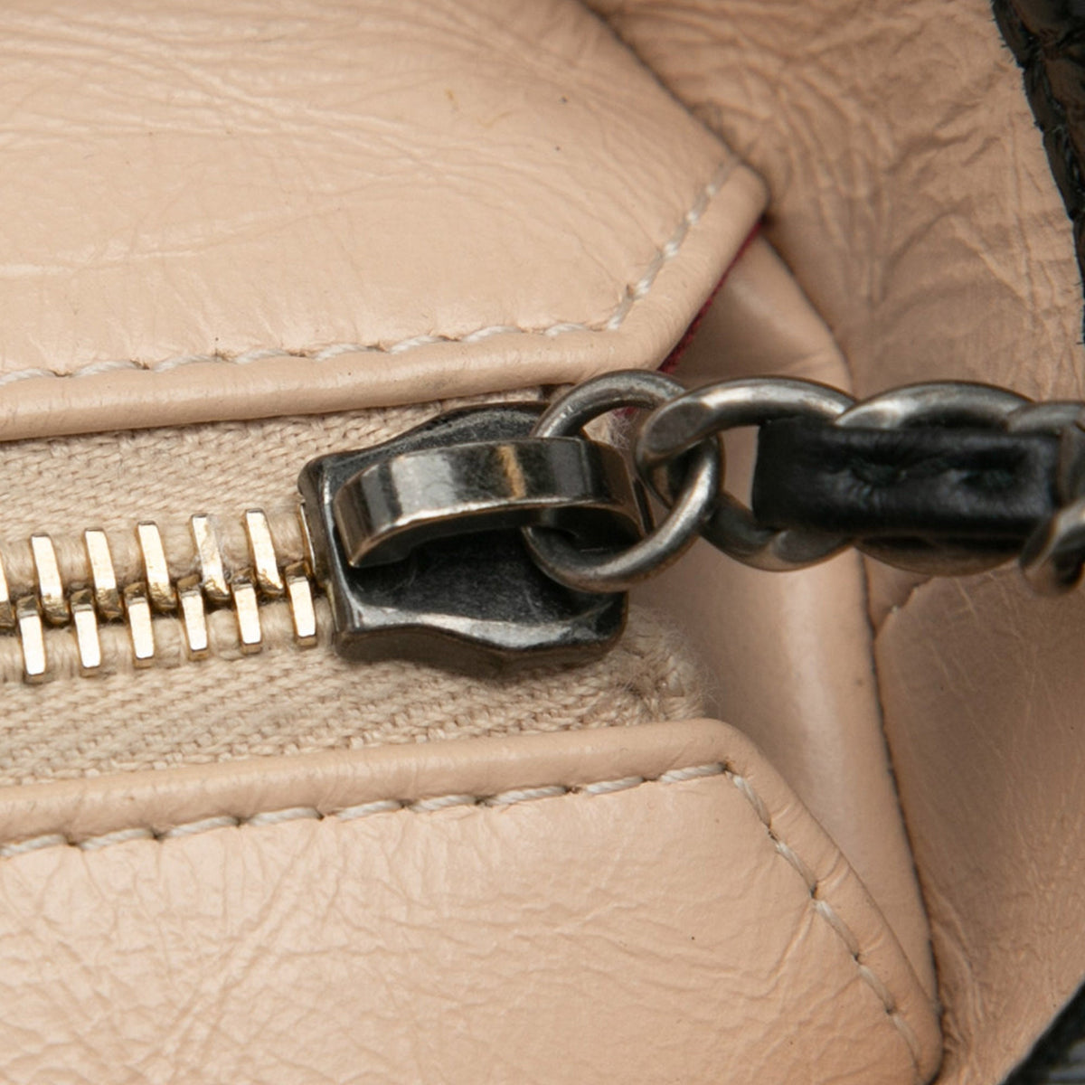 Second hand Chanel Gabrielle Medium Lambskin Leather Matelassè Shoulder Bag Brown - Tabita Bags