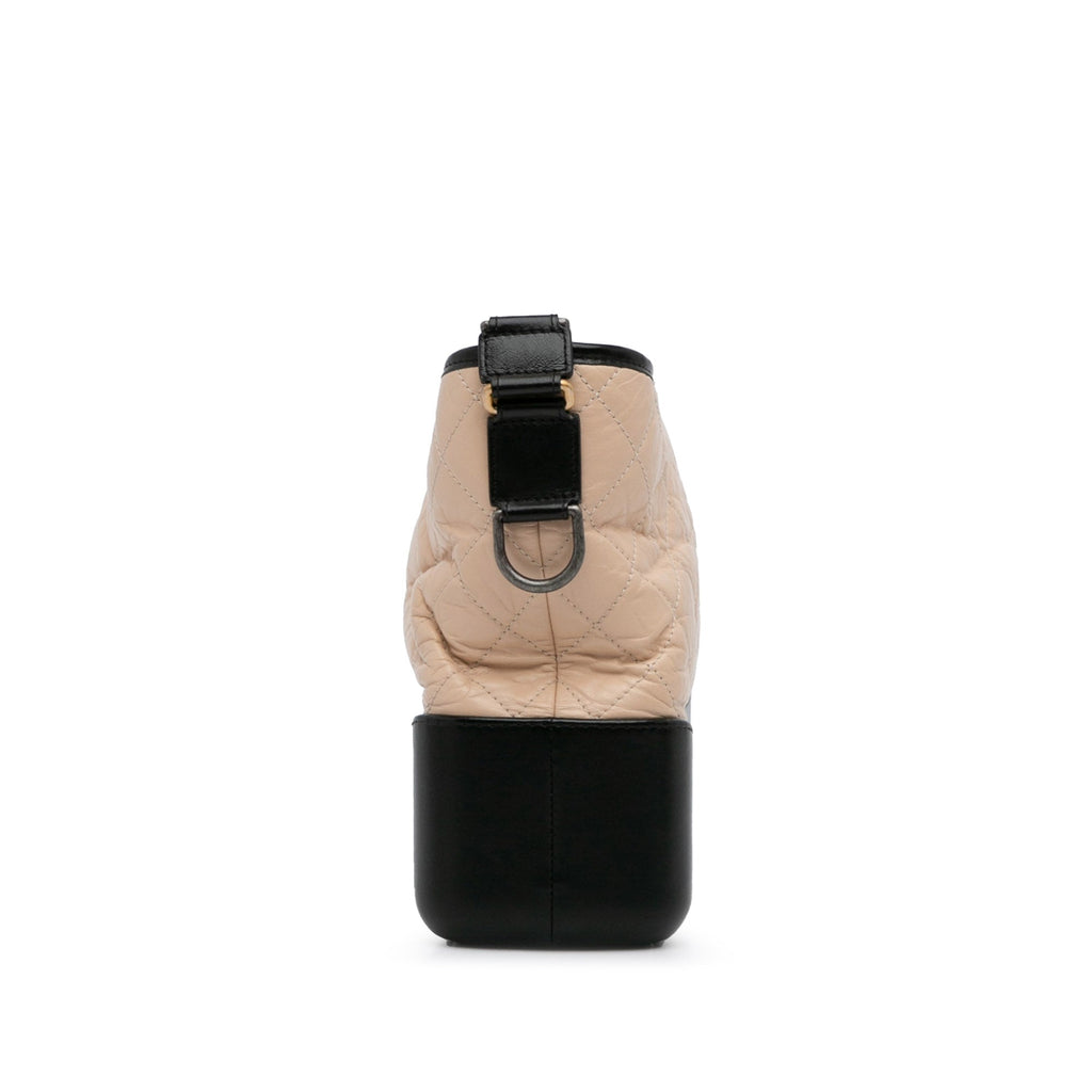 Second hand Chanel Gabrielle Medium Lambskin Leather Matelassè Shoulder Bag Brown - Tabita Bags