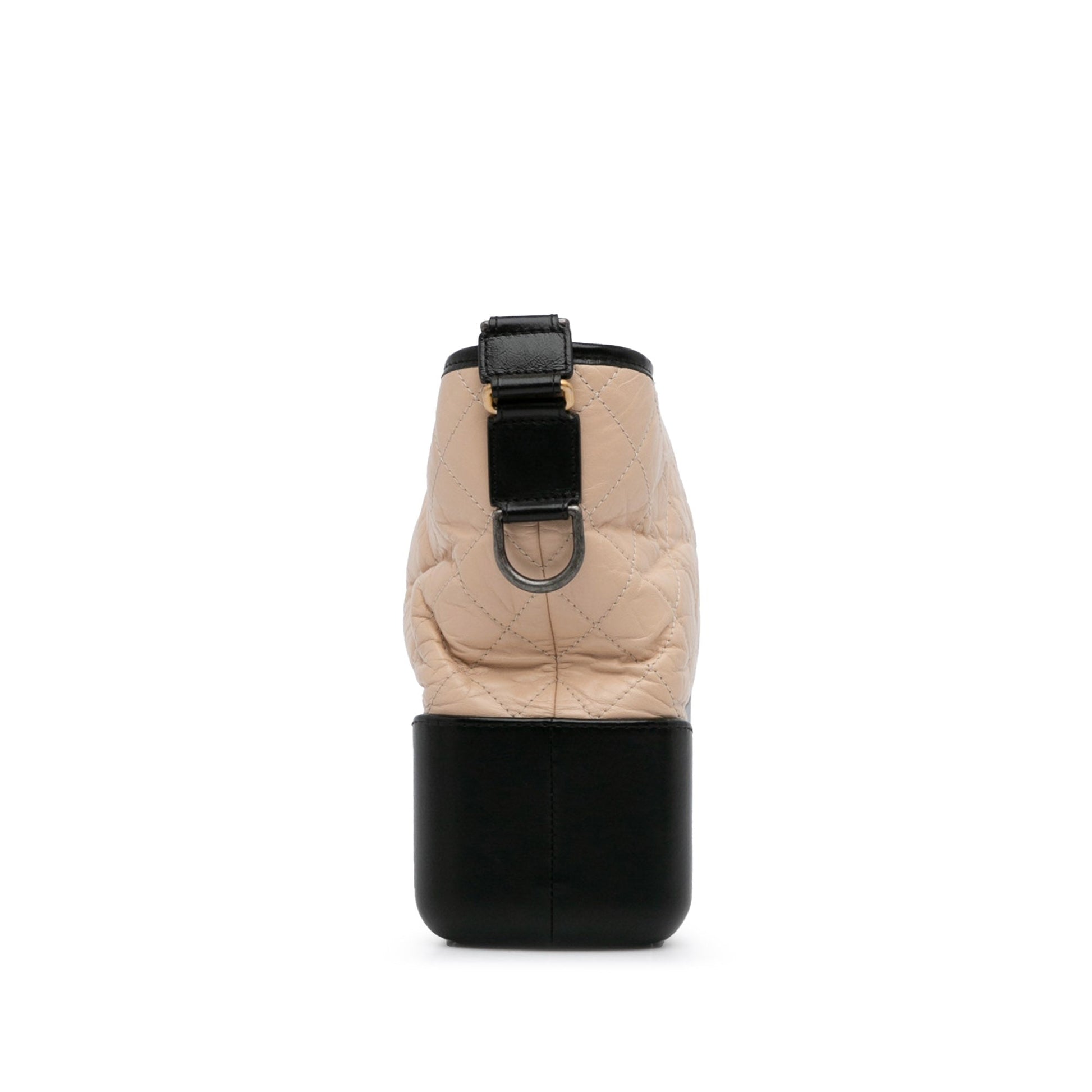 Second hand Chanel Gabrielle Medium Lambskin Leather Matelassè Shoulder Bag Brown - Tabita Bags