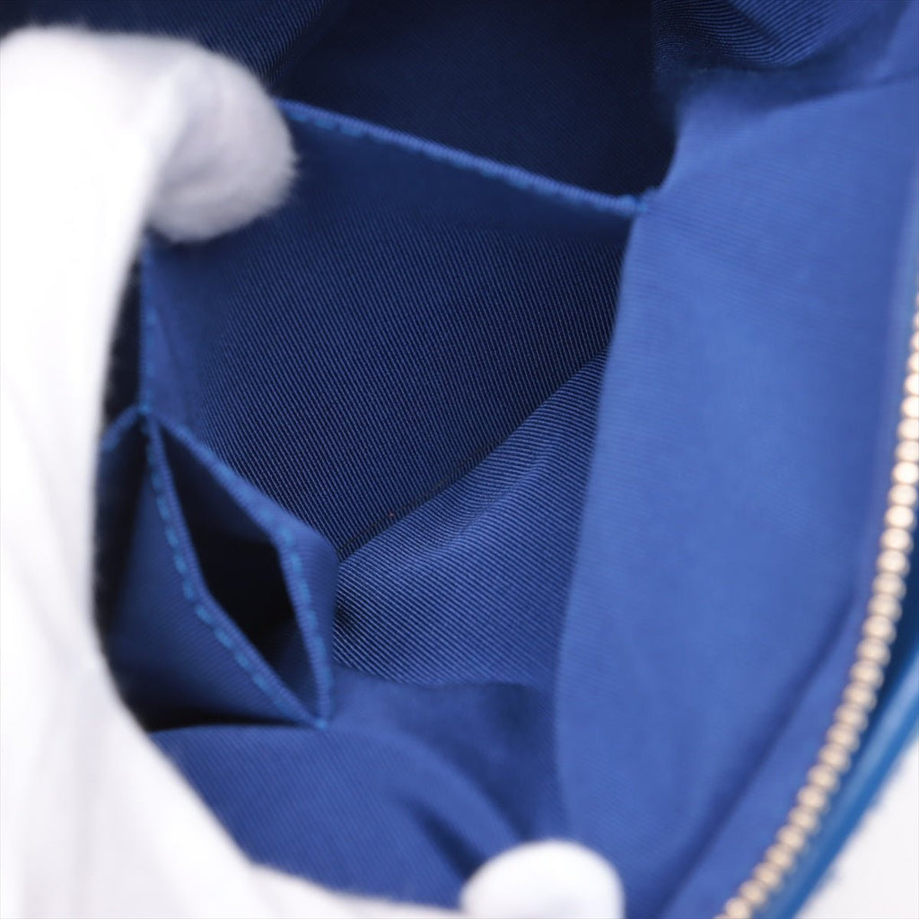 Second hand Chanel Gabrielle Medium Lambskin Leather Matelassè Shoulder Bag Tweed Blue - Tabita Bags