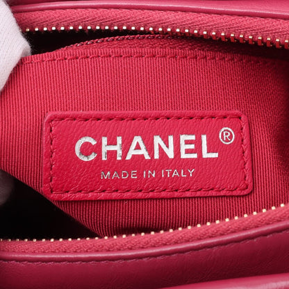 Second hand Chanel Gabrielle Small Lambskin Leather Chevron Shoulder Bag Pink - Tabita Bags