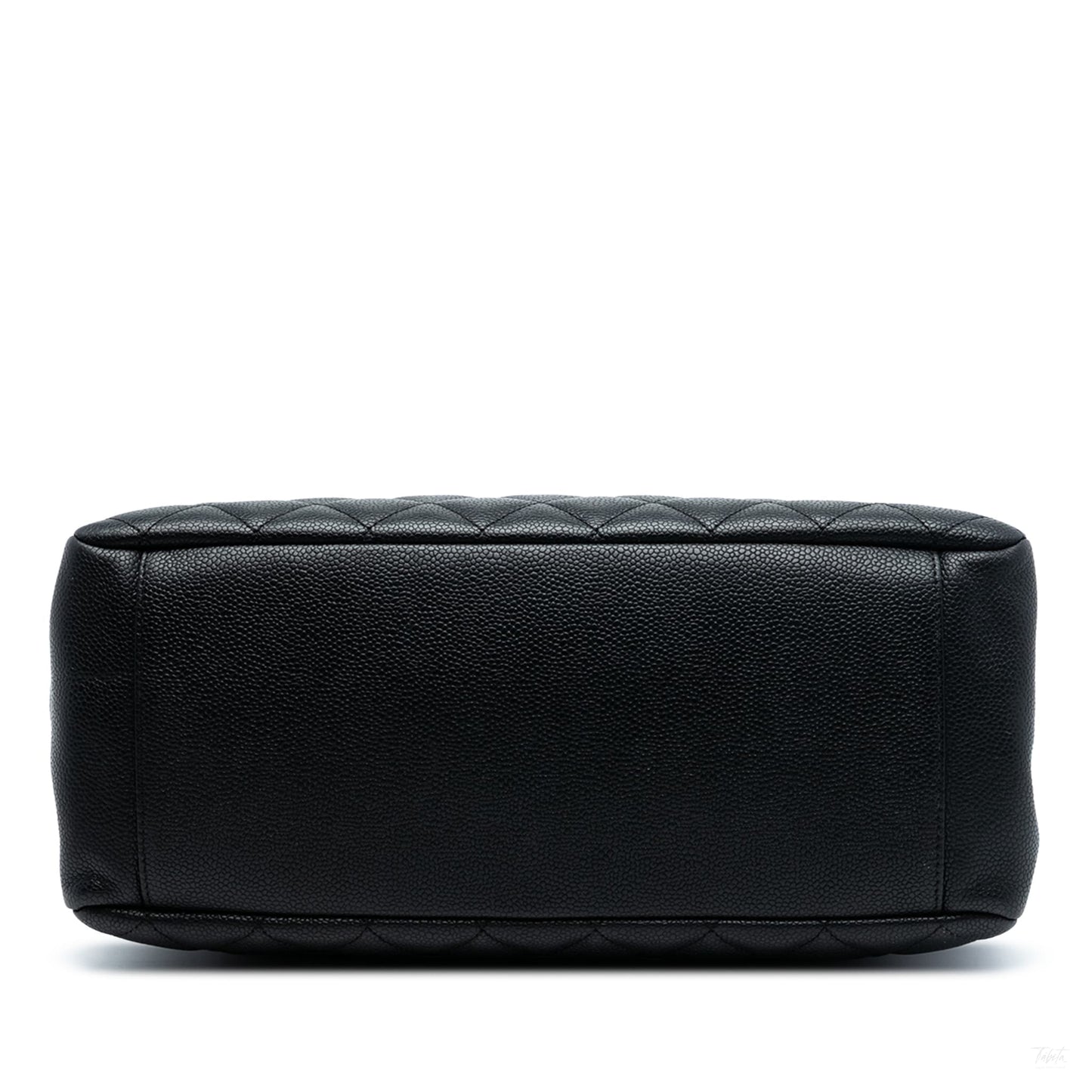 Second hand Chanel GST Quilted Caviar Leather Shopper Bag Black - Tabita Bags