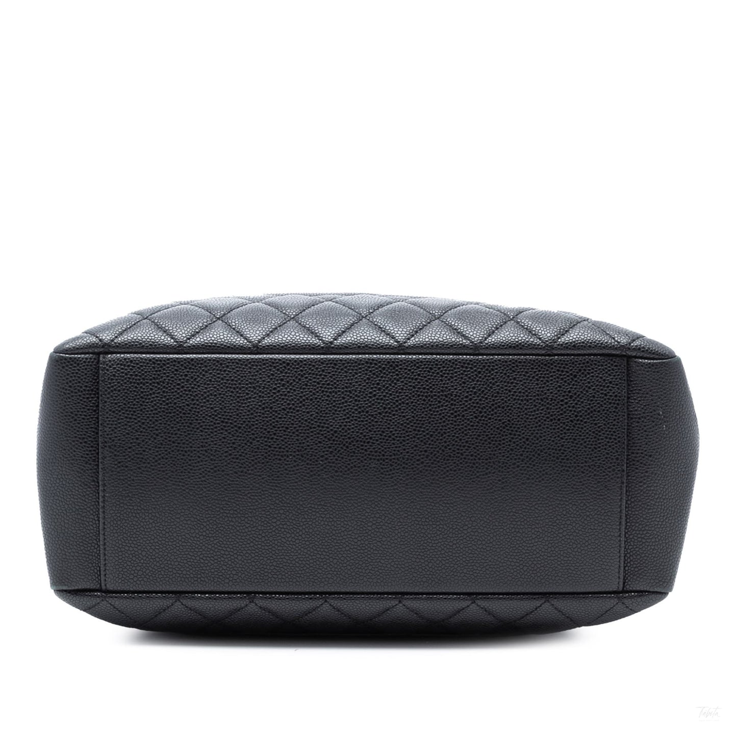 Second hand Chanel GST Quilted Caviar Leather Shopper Bag Black - Tabita Bags