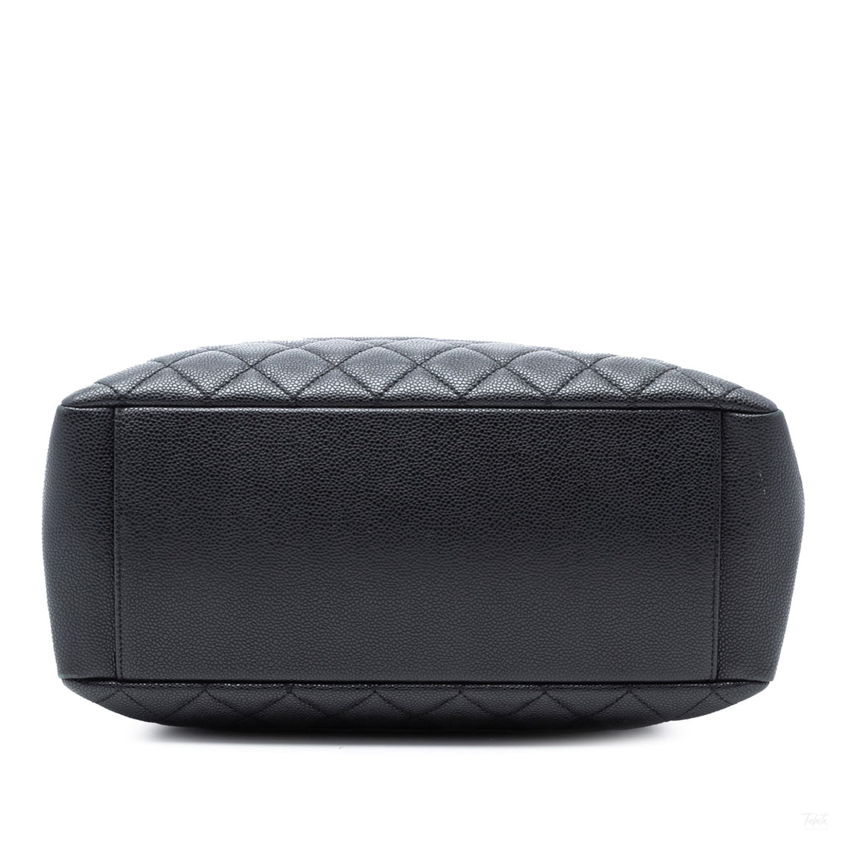 Second hand Chanel GST Quilted Caviar Leather Shopper Bag Black - Tabita Bags