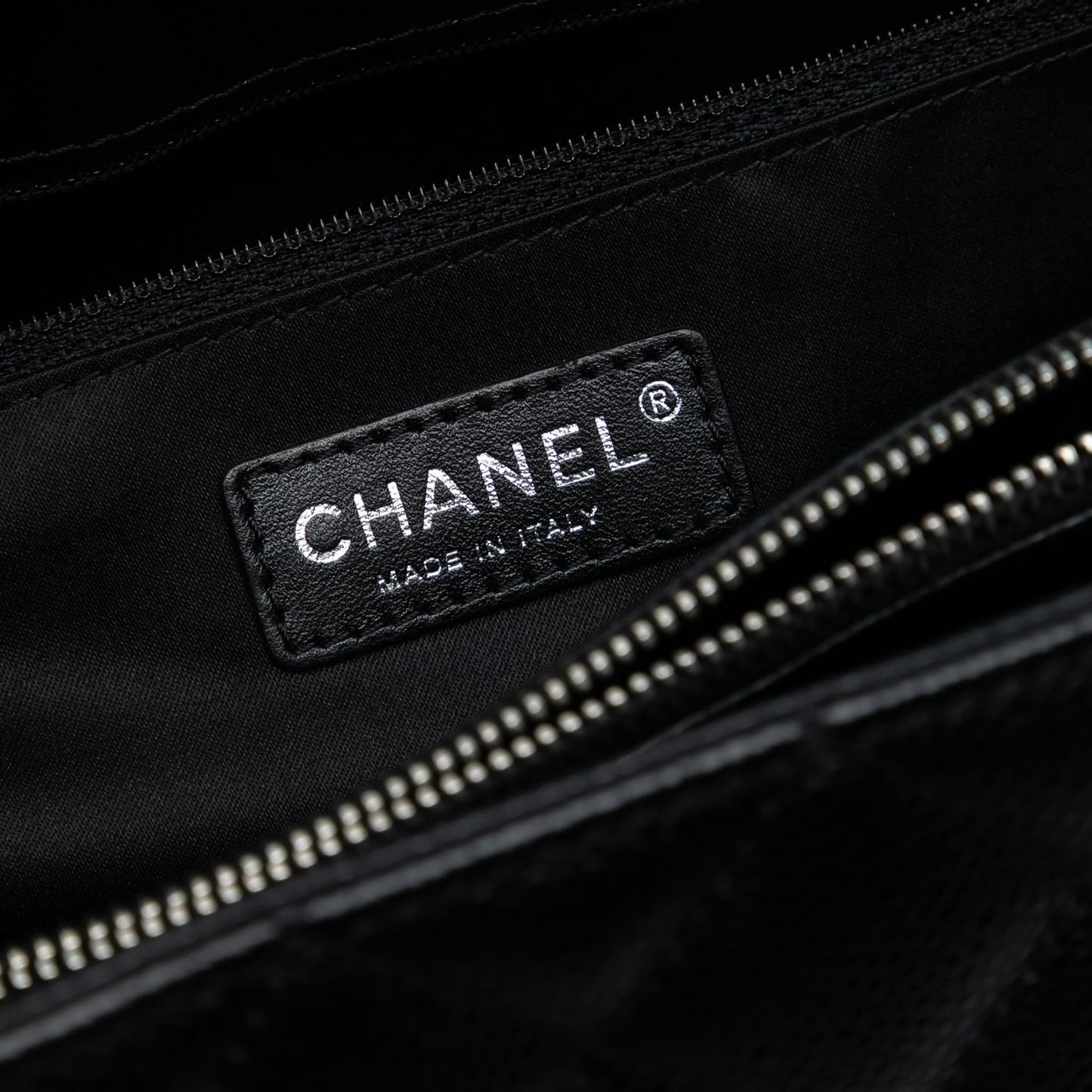 Second hand Chanel GST Quilted Caviar Leather Shopper Bag Black - Tabita Bags