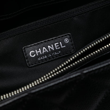 Second hand Chanel GST Quilted Caviar Leather Shopper Bag Black - Tabita Bags