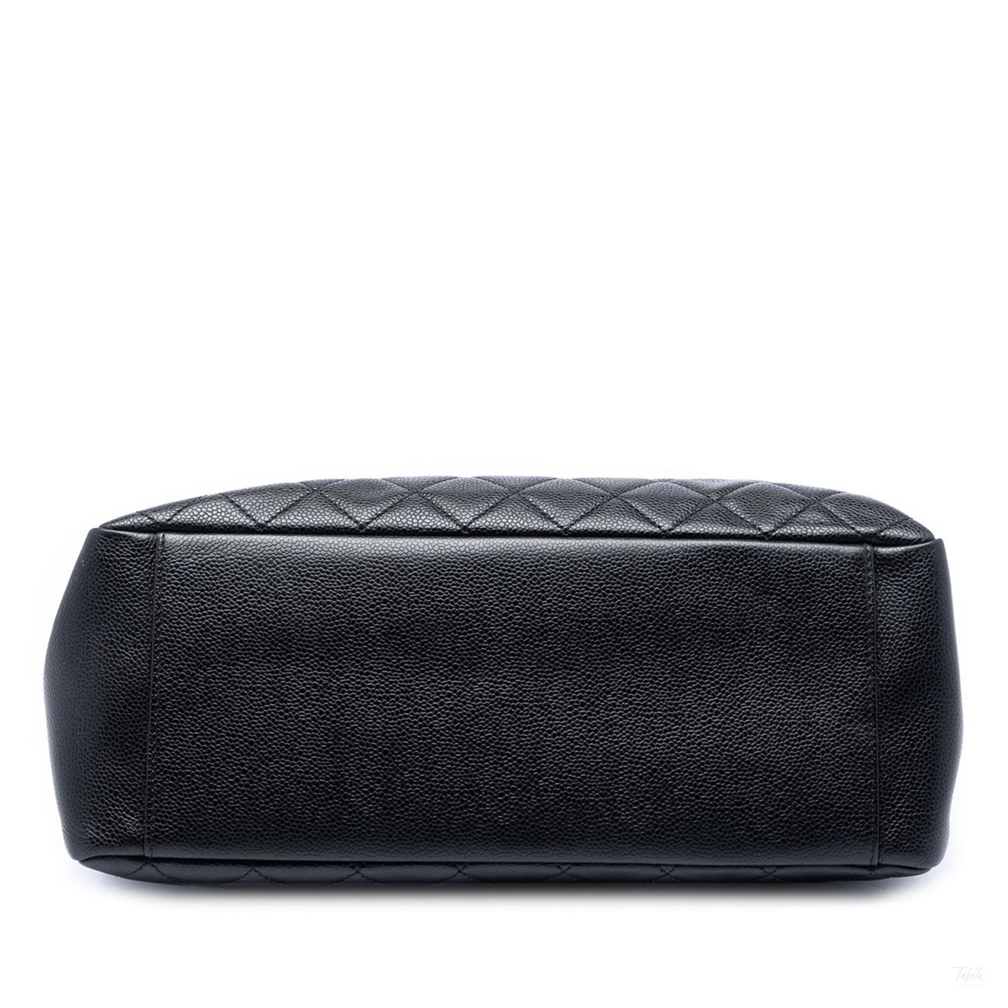 Second hand Chanel GST Quilted Caviar Leather Shopper Bag Black - Tabita Bags