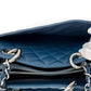 Second hand Chanel GST Quilted Caviar Leather Shopper Bag Blue - Tabita Bags