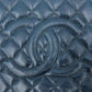 Second hand Chanel GST Quilted Caviar Leather Shopper Bag Blue - Tabita Bags