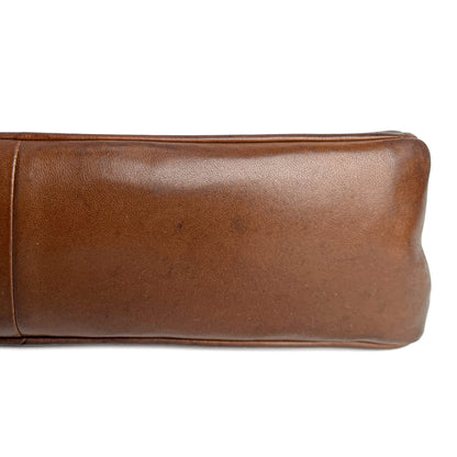 Second hand Chanel Mademoiselle Classic Flap Jumbo Lambskin Leather Shoulder Bag Brown - Tabita Bags