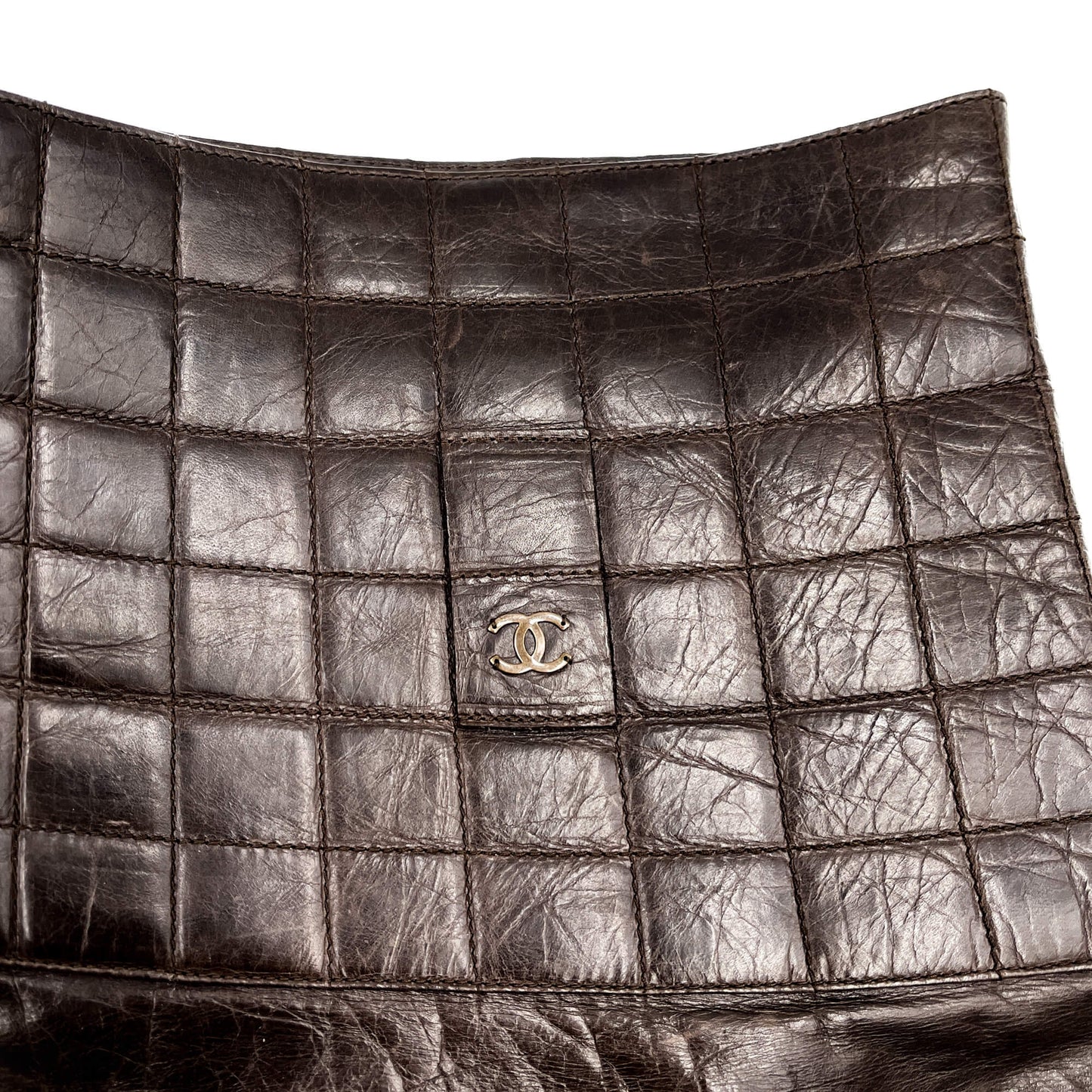 Second hand Chanel Mini Leather Skirt Brown - Tabita Bags