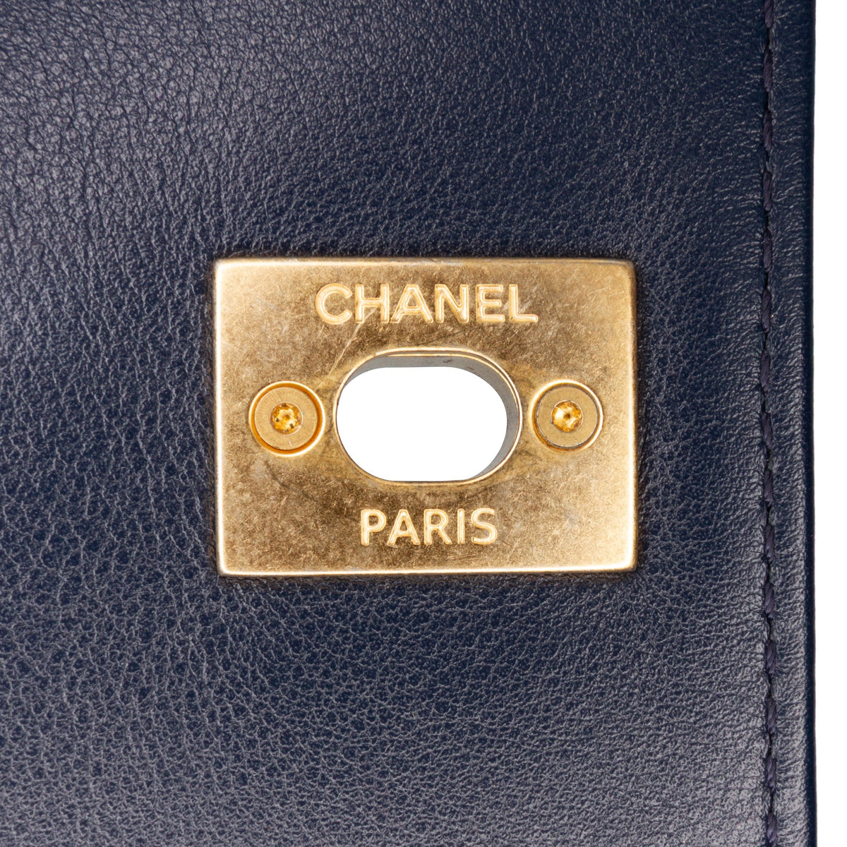 Second hand Chanel Pearl Jewel Quilted Calfskin Leather Flap Crossbody Blue - Tabita Bags