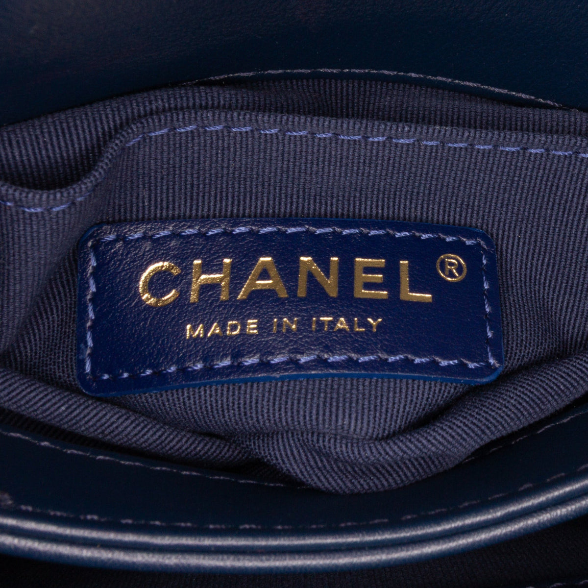 Second hand Chanel Pearl Jewel Quilted Calfskin Leather Flap Crossbody Blue - Tabita Bags