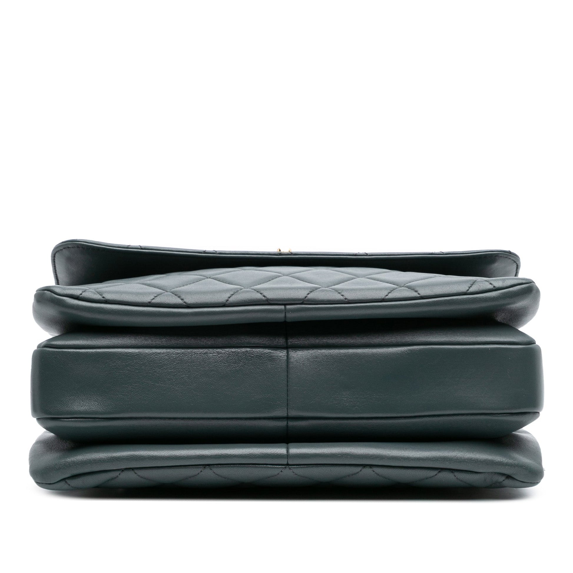 Second hand Chanel Trendy CC Large Lambskin Leather Top - handle Shoulder Bag Grey - Tabita Bags