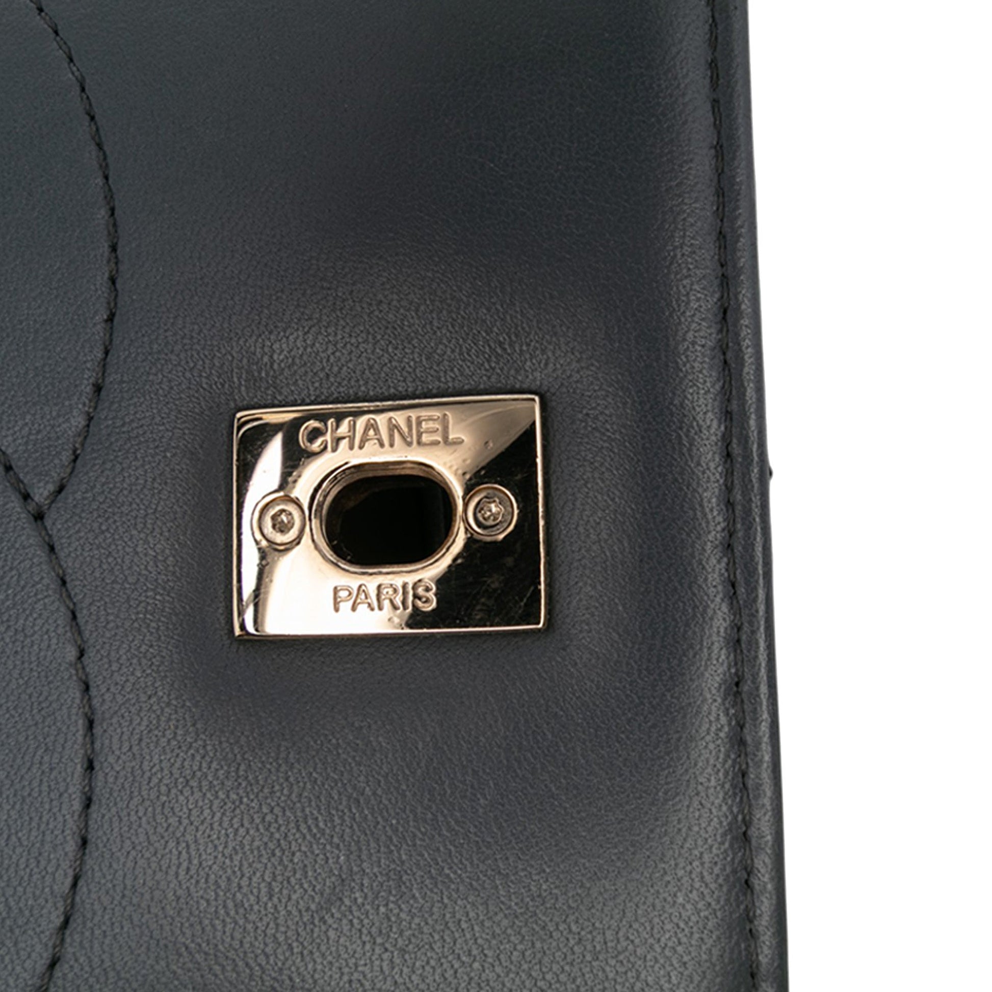 Second hand Chanel Trendy CC Large Lambskin Leather Top - handle Shoulder Bag Grey - Tabita Bags