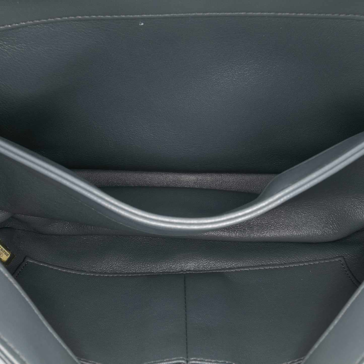 Second hand Chanel Trendy CC Large Lambskin Leather Top - handle Shoulder Bag Grey - Tabita Bags