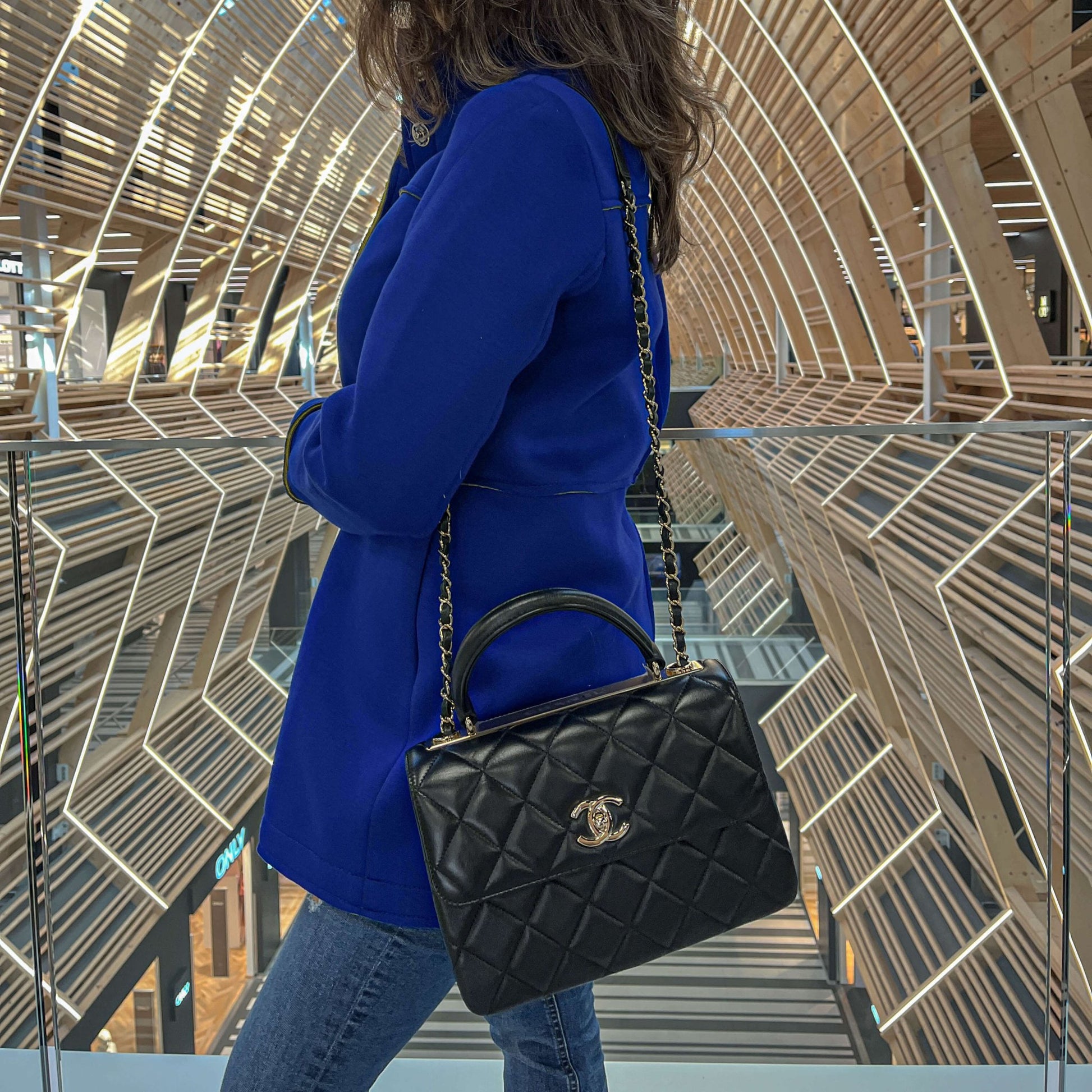 Chanel Trendy CC Medium Lambskin Leather 2-Ways Top-handle