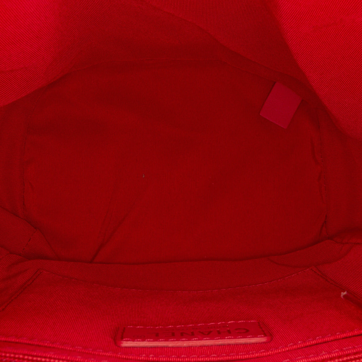 Second hand Chanel Urban Spirit Calfskin Leather Chevron Bucket Backpack Red - Tabita Bags