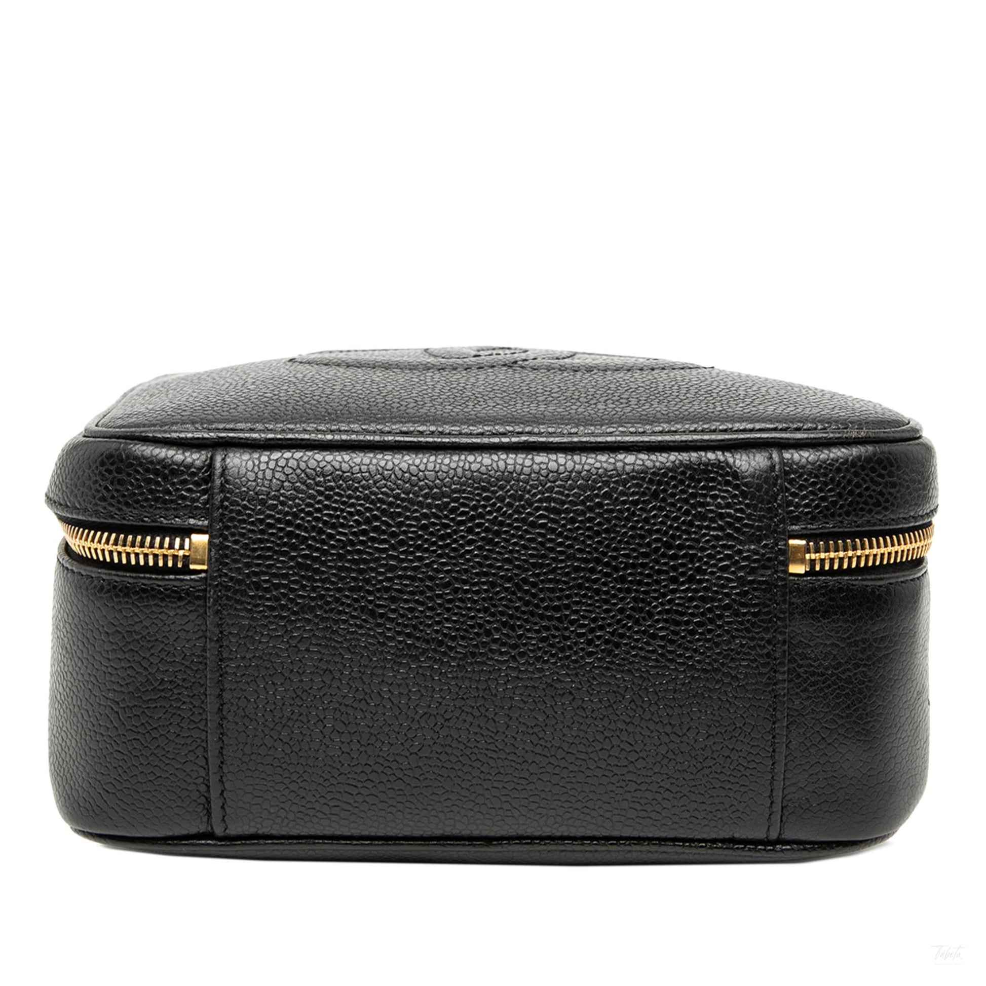 Second hand Chanel Vanity Case Caviar Leather Camera Crossbody Black - Tabita Bags
