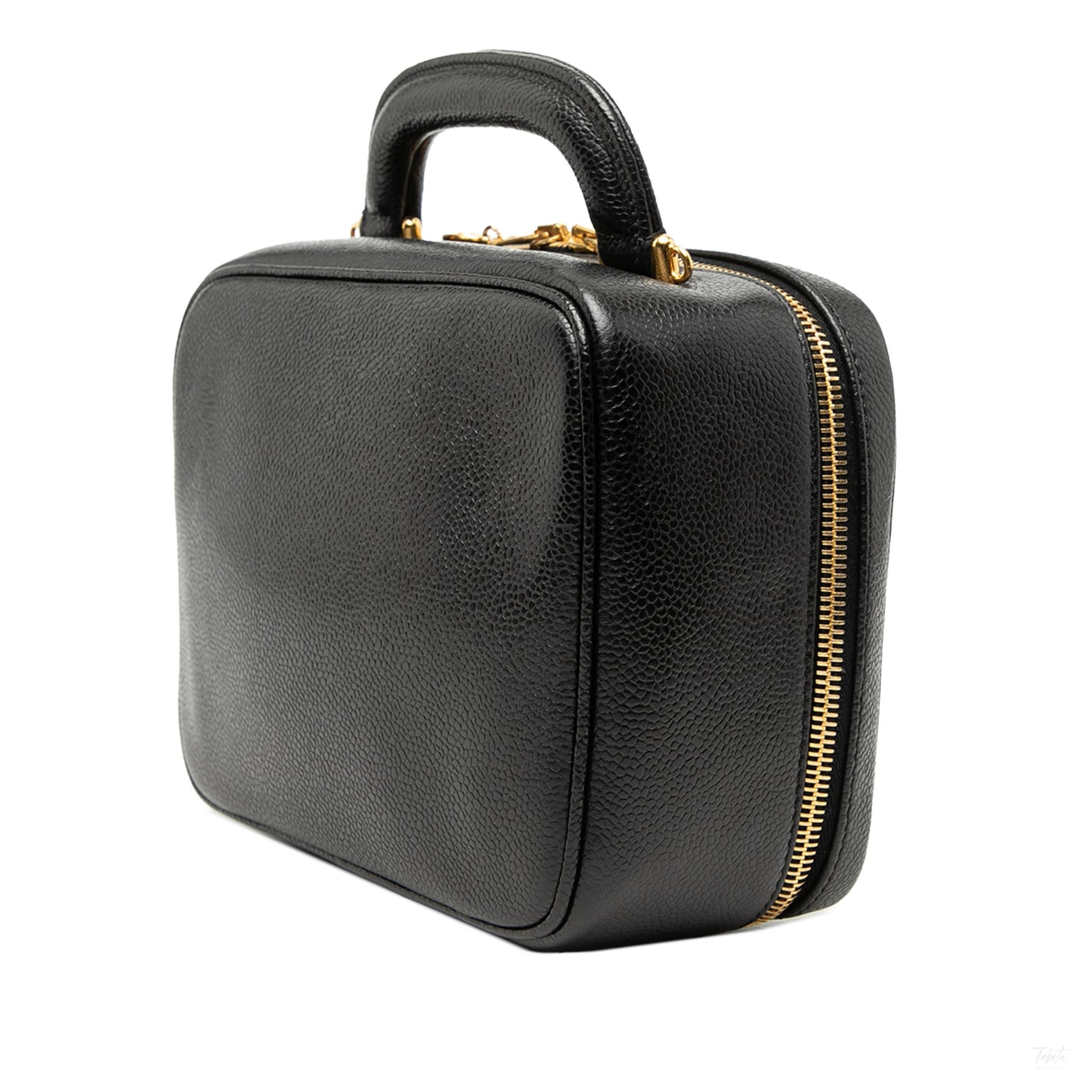 Second hand Chanel Vanity Case Caviar Leather Camera Crossbody Black - Tabita Bags