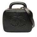 Second hand Chanel Vanity Case Caviar Leather Camera Crossbody Black - Tabita Bags