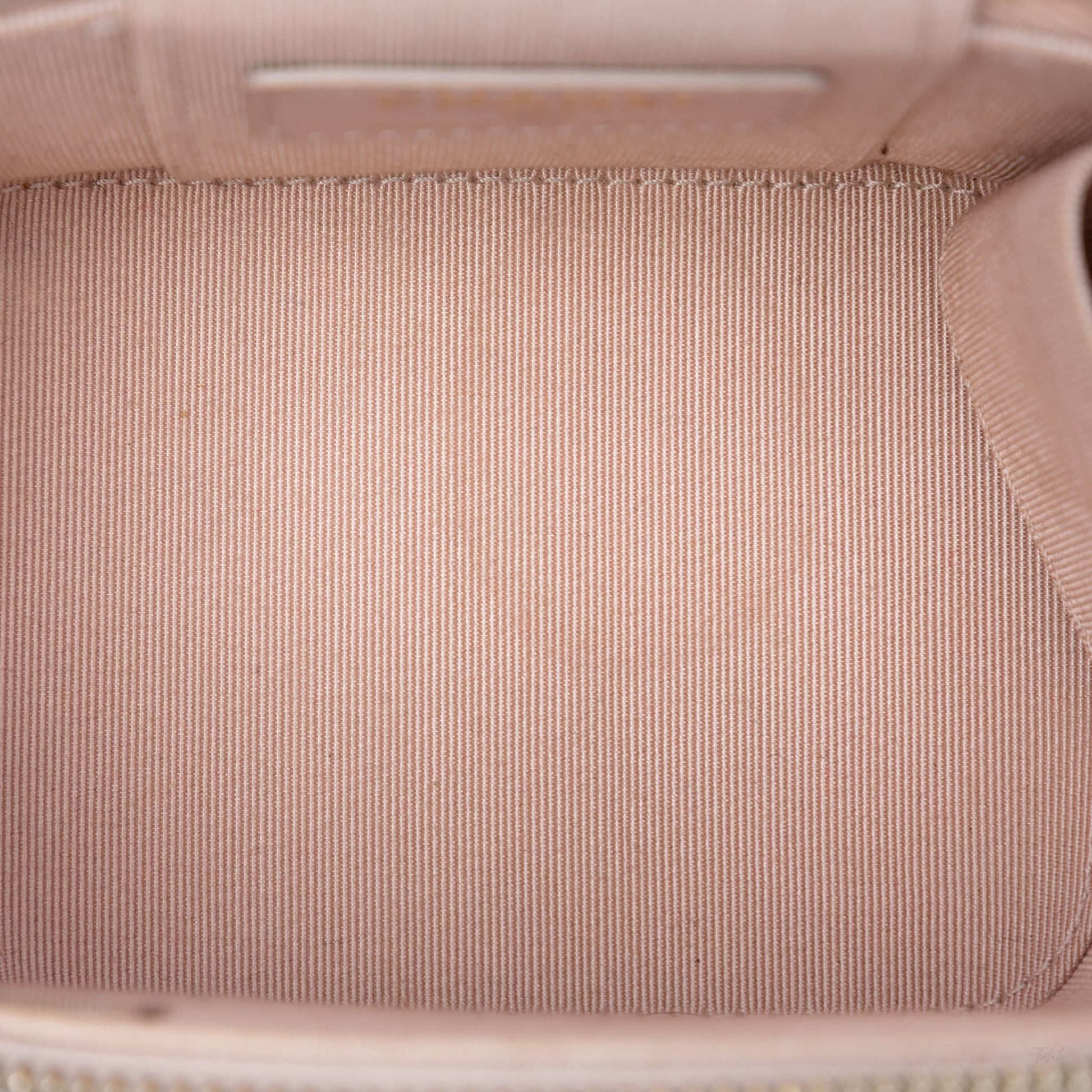 Second hand Chanel Vanity Case Mini Caviar Leather Pearl Charm Quilted Handbag Pink - Tabita Bags