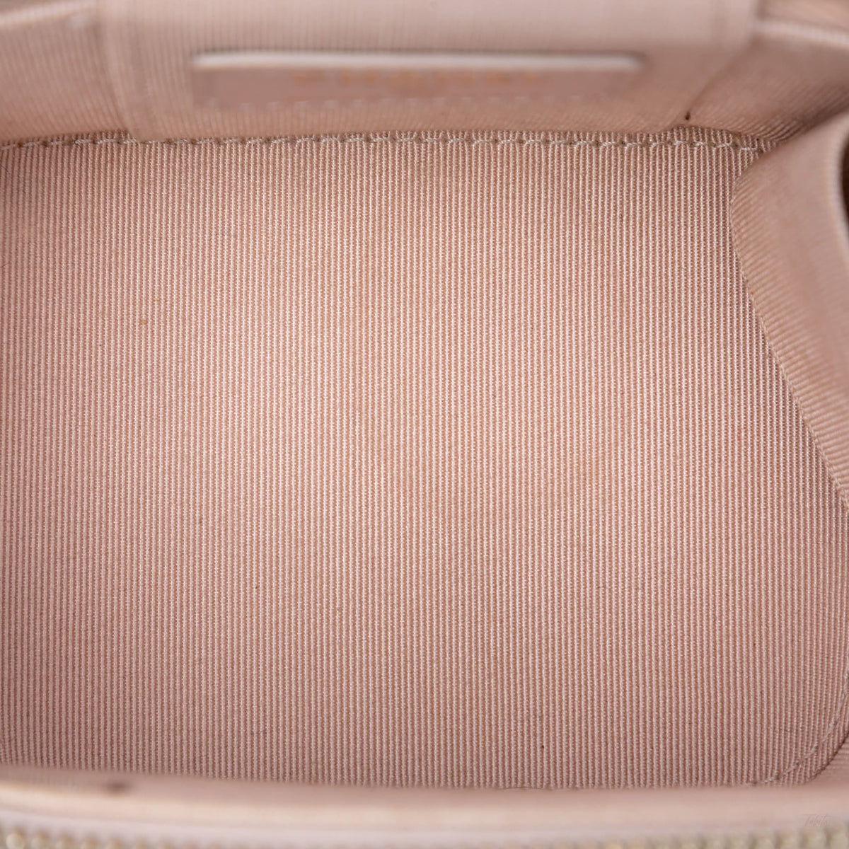 Second hand Chanel Vanity Case Mini Caviar Leather Pearl Charm Quilted Handbag Pink - Tabita Bags