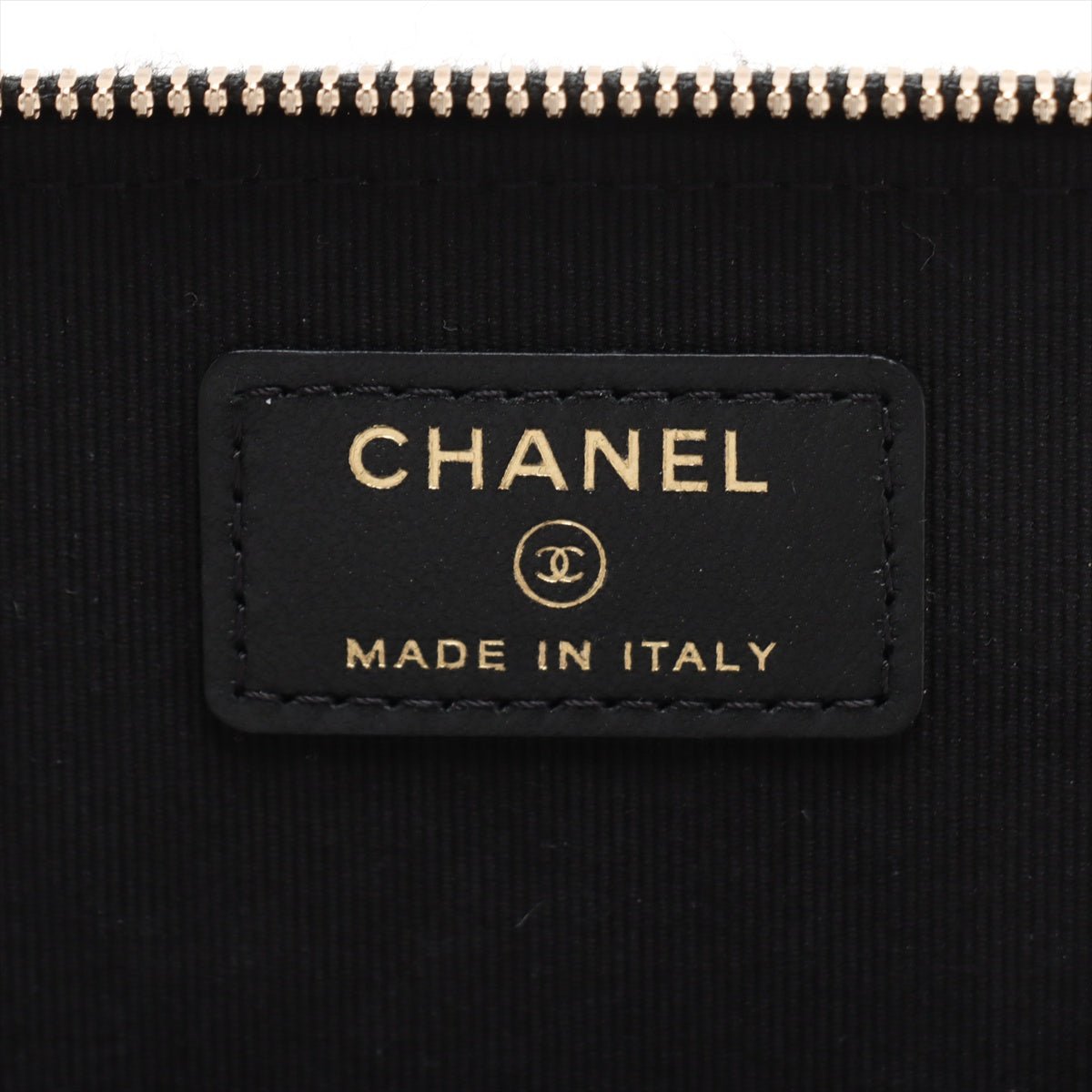 Second hand Chanel Vanity Case Small Lambskin Leather Quilted with Chain Handbag Black - Tabita Bags