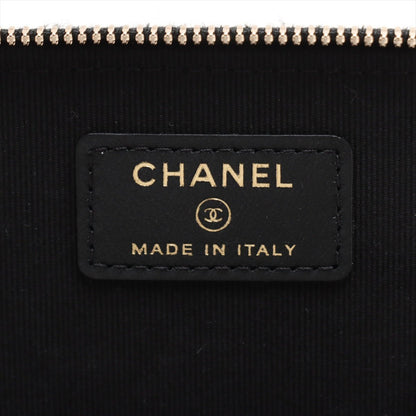 Second hand Chanel Vanity Case Small Lambskin Leather Quilted with Chain Handbag Black - Tabita Bags
