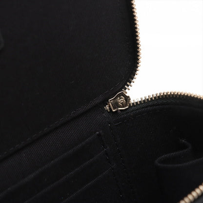 Second hand Chanel Vanity Case Small Lambskin Leather Quilted with Chain Handbag Black - Tabita Bags