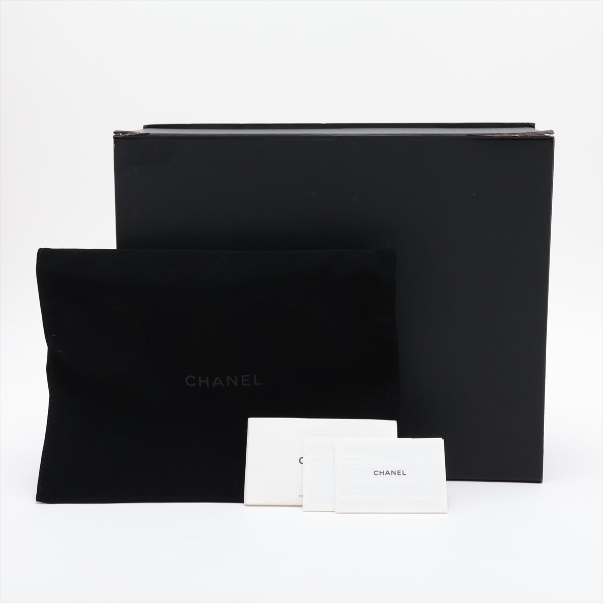 Second hand Chanel Vanity Case Small Lambskin Leather Quilted with Chain Handbag Black - Tabita Bags