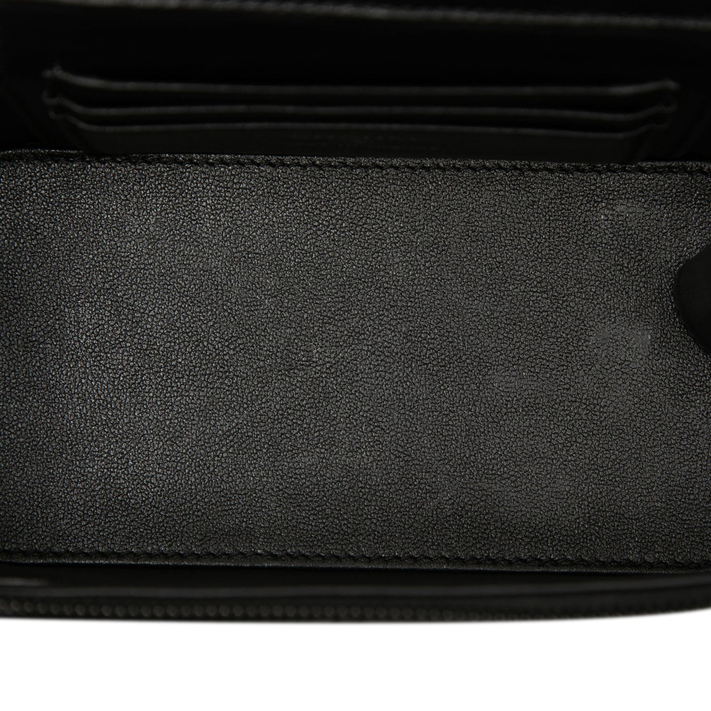Second hand Chanel Vanity Case Small Lambskin Leather So Black Quilted with Chain Handbag Black - Tabita Bags