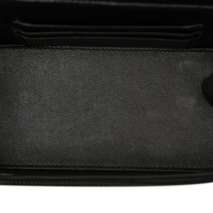 Second hand Chanel Vanity Case Small Lambskin Leather So Black Quilted with Chain Handbag Black - Tabita Bags