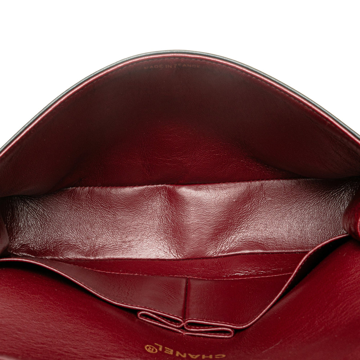 Second hand Chanel Vintage Classic Double Flap Medium Lambskin Leather Matelassè Shoulder Bag Black - Tabita Bags