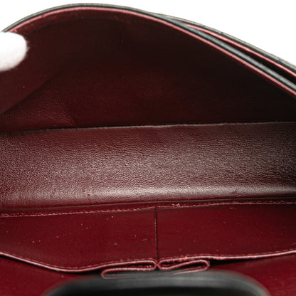 Second hand Chanel Vintage Classic Double Flap Medium Lambskin Leather Matelassè Shoulder Bag Black - Tabita Bags