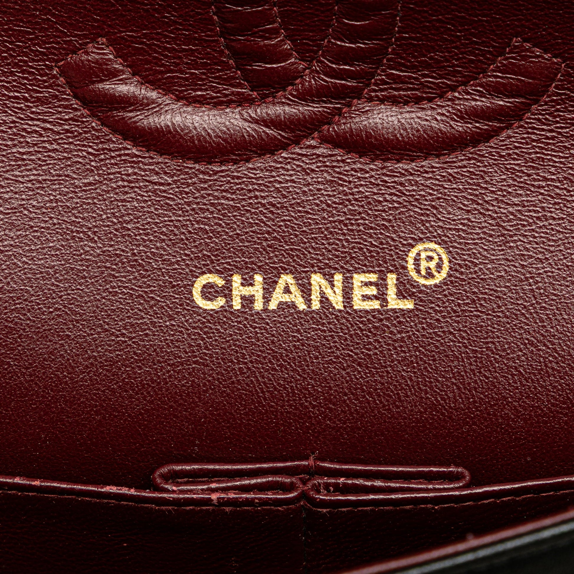 Second hand Chanel Vintage Classic Double Flap Medium Lambskin Leather Matelassè Shoulder Bag Black - Tabita Bags