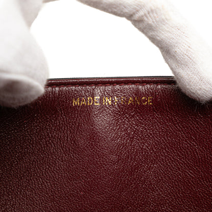 Second hand Chanel Vintage Classic Double Flap Medium Lambskin Leather Matelassè Shoulder Bag Black - Tabita Bags