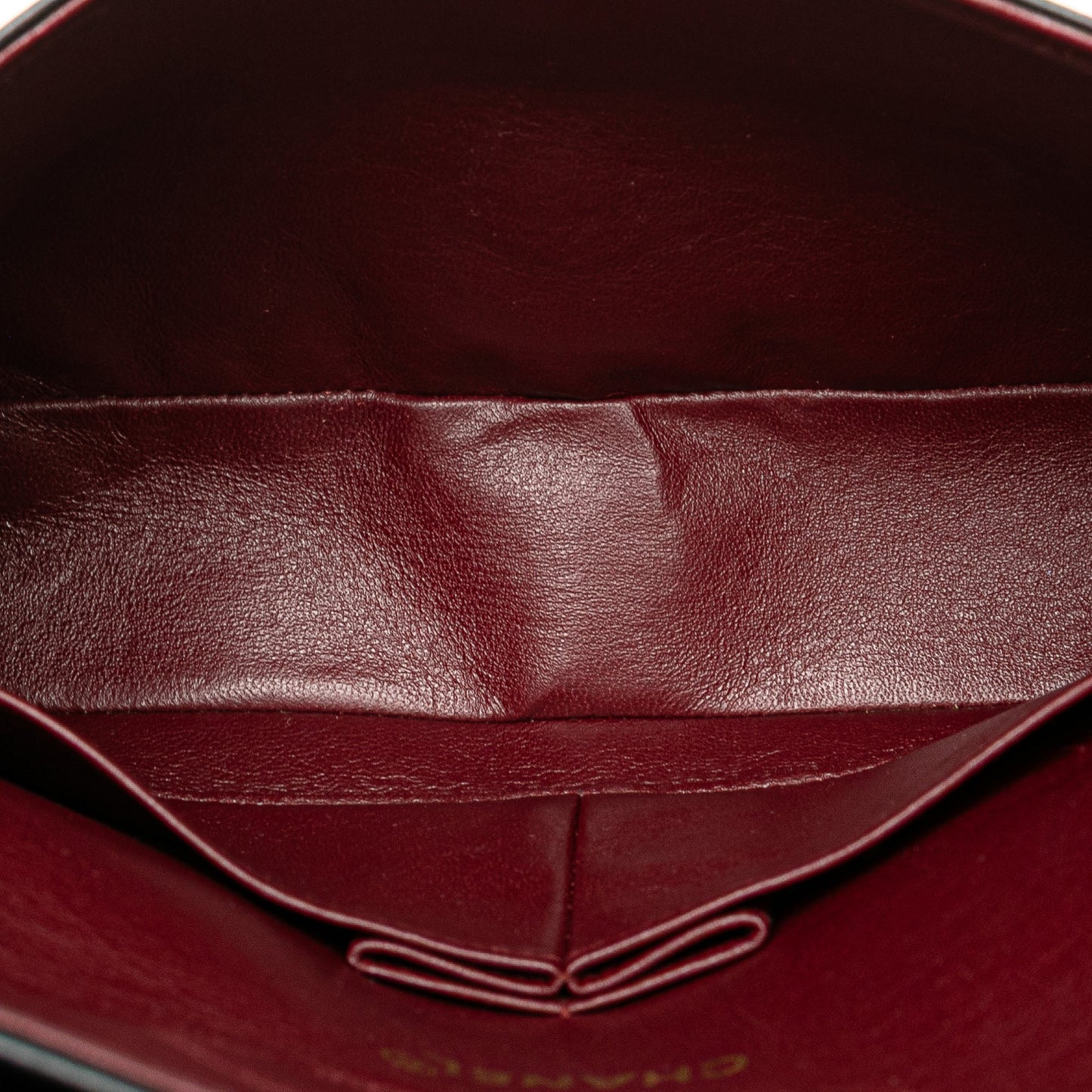 Second hand Chanel Vintage Classic Double Flap Medium Lambskin Leather Matelassè Shoulder Bag Black - Tabita Bags