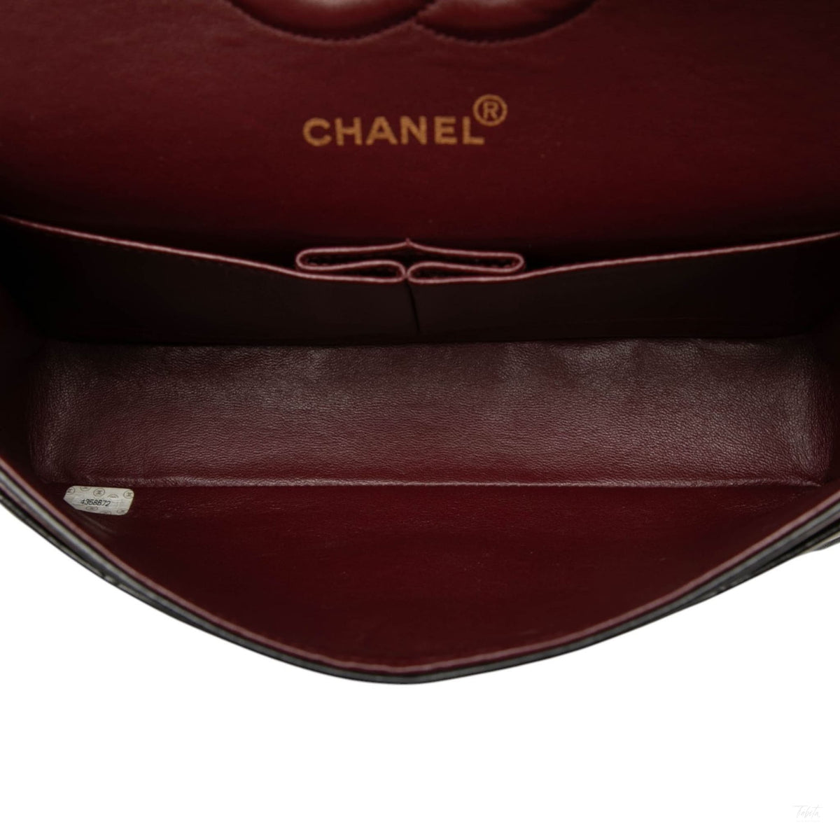 Second hand Chanel Vintage Classic Double Flap Medium Lambskin Leather Matelassè Shoulder Bag Black - Tabita Bags