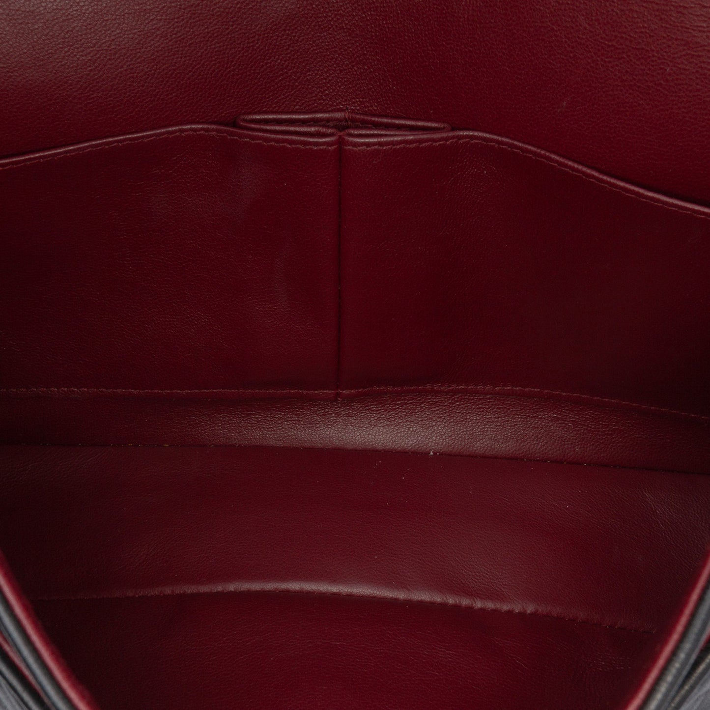 Second hand Chanel Vintage Classic Double Flap Medium Lambskin Leather Matelassè Shoulder Bag Black - Tabita Bags